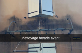 Nettoyage d’une façade avec produits réalisés à Périgueux